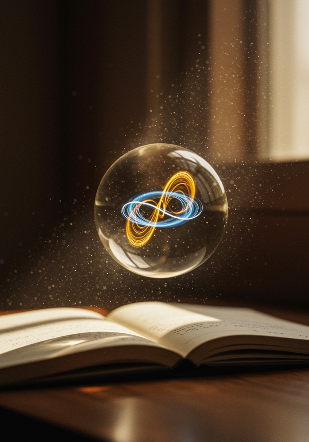 A quiet room at dusk — the feeling of being here, existing.