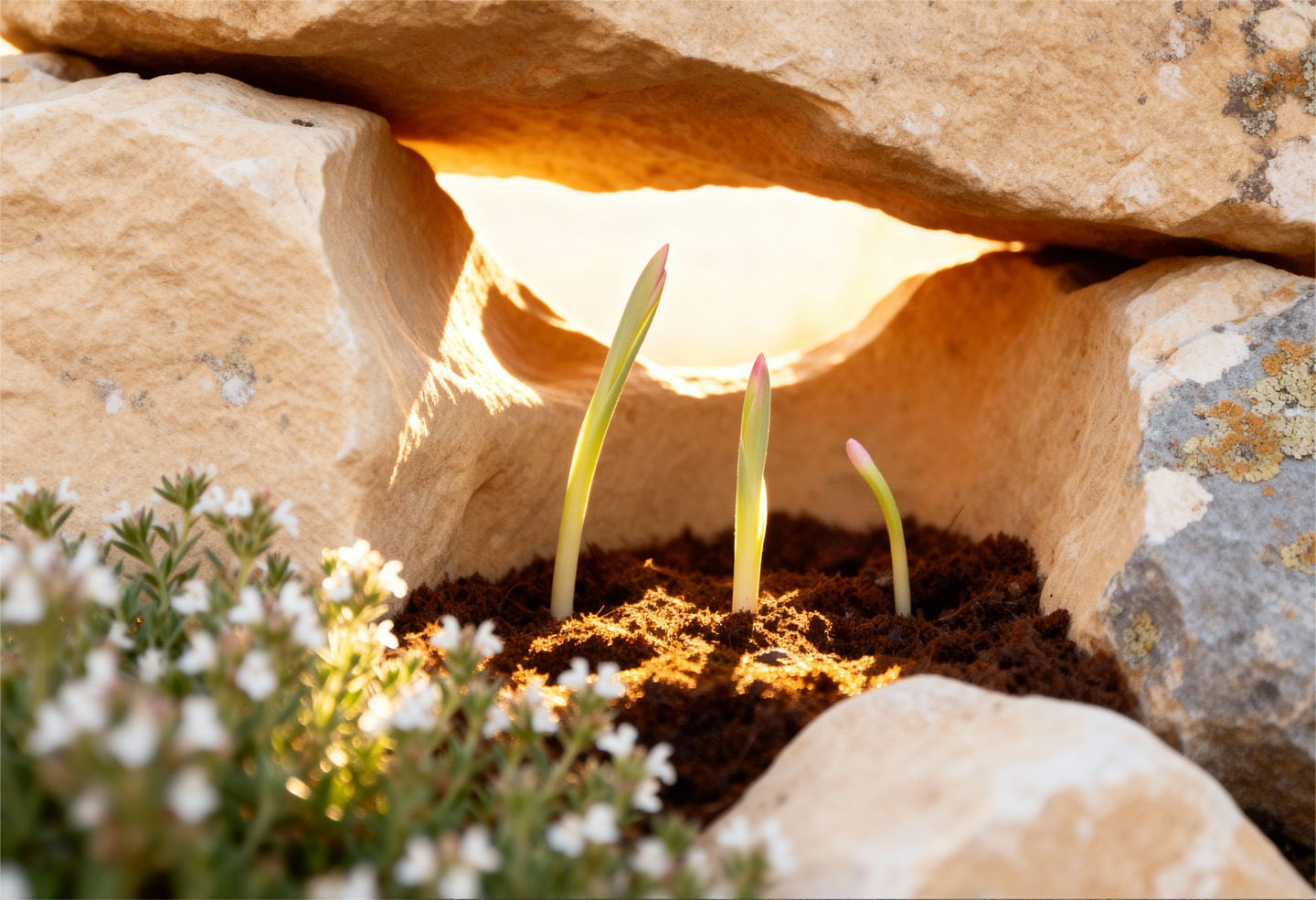 Morning Lights placeholder — dawn light and typewriter by window.